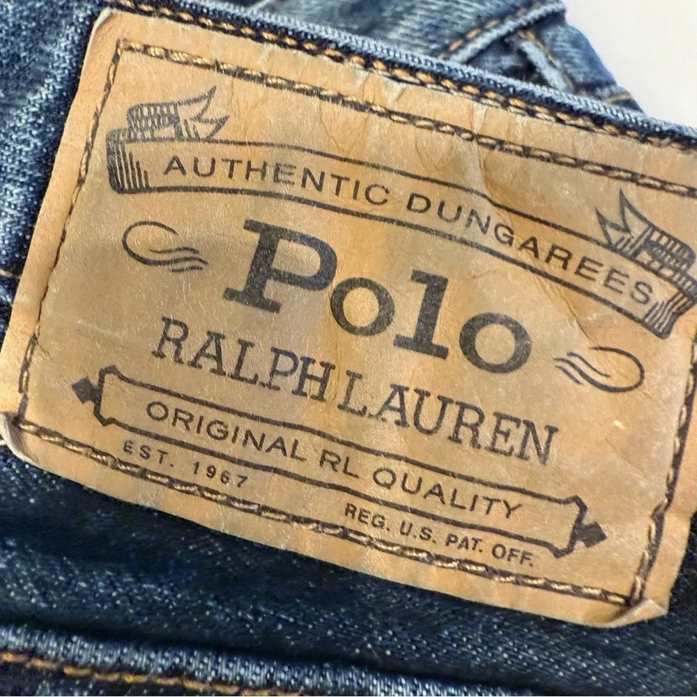 Ralph Lauren Girls 2 PCS Set Patchwork Jeans & Aqua Polo Shirt Sz 12-14